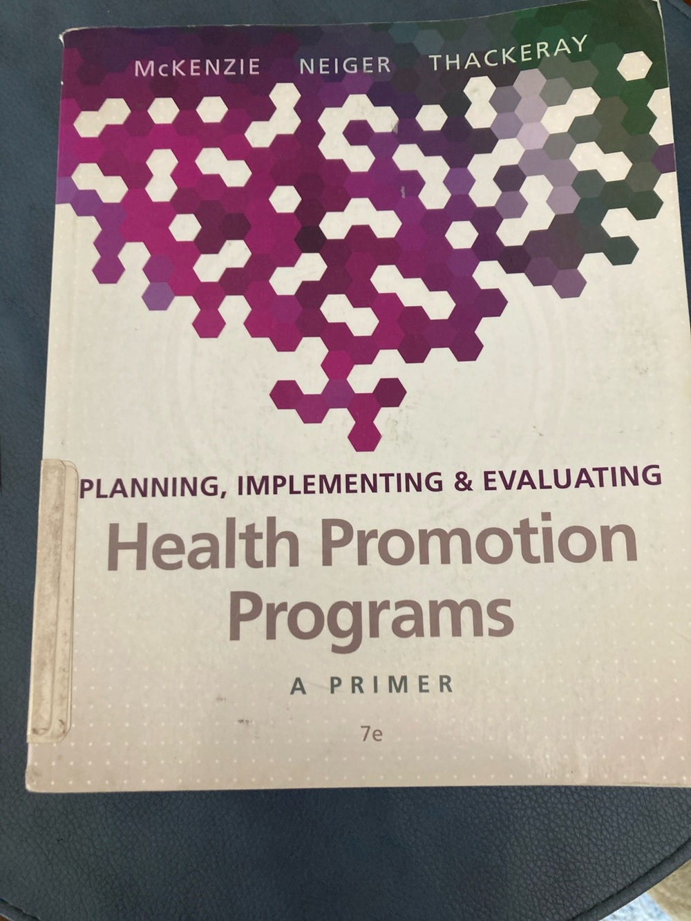 Pearson Health Promotion Textbook 2017-7th edition